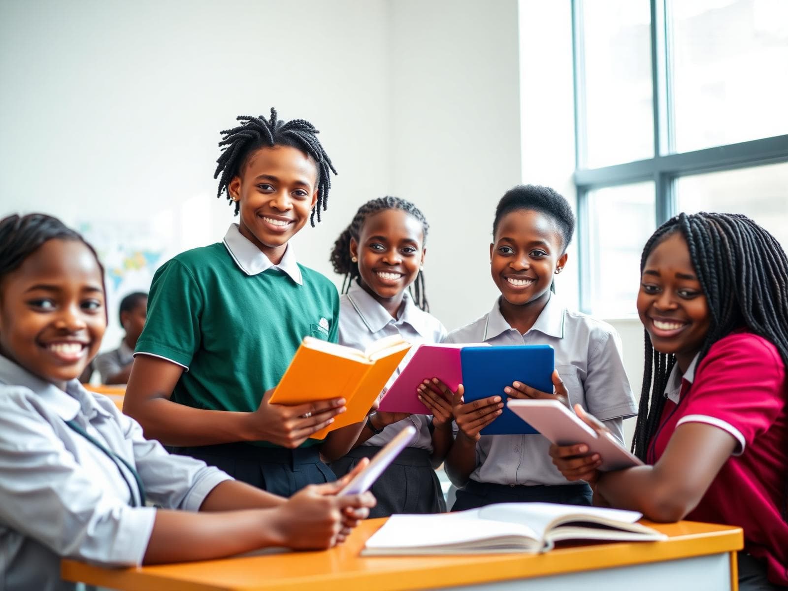 Nigerian students studying at Benzene Plus Academy